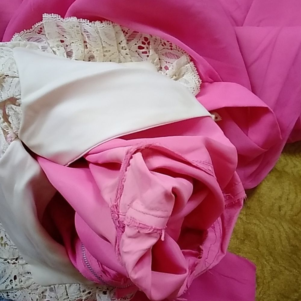Handmade Silk Women Vintage Dress Size M Needs to Clean - Picture 12 of 16